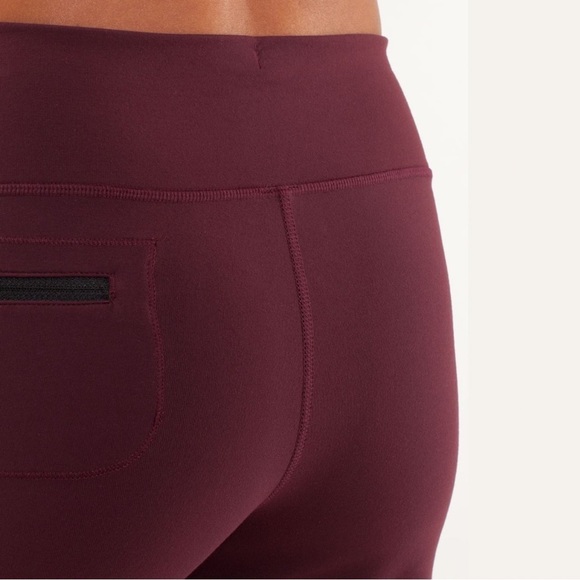 LULULEMON Relaxed Fit Crop Burgundy Pants, size 4 - Picture 12 of 15